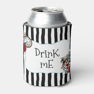 Enfriador De Latas Alicia en el país de las maravillas a rayas me beb