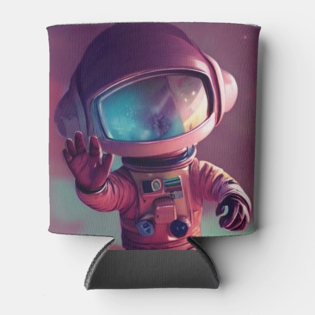 Enfriador De Latas Alienígena Rosa Tiny (Anverso)