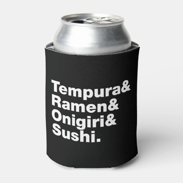 Enfriador De Latas Alimentos japoneses Tempura y Ramen y Onigiri y Su (Lata Anverso)