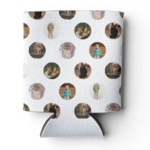 Almohada de colage de fotos de lunares