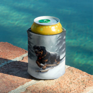 Enfriador De Latas Almohadón de Navidad de invierno de Rottweiler