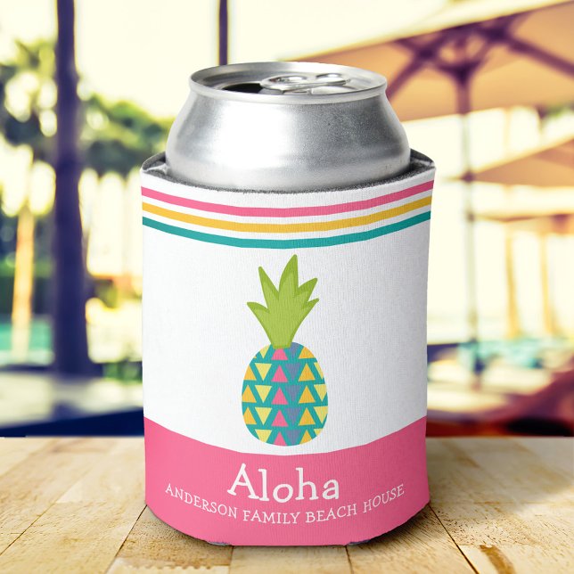 Enfriador De Latas Aloha Beach House Luau Pink (Subido por el creador)