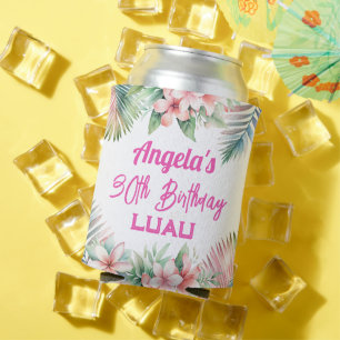Enfriador De Latas Aloha Luau Adulto Tropical Cumpleaños