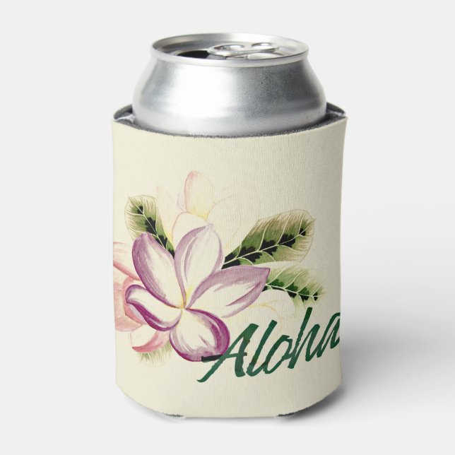 Enfriador De Latas Aloha Plumeria (Lata Anverso)