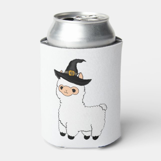 Enfriador De Latas Alpaca de Halloween (Lata Anverso)