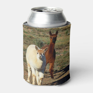 Enfriador De Latas Alpacas Marrón Y Blanca,
