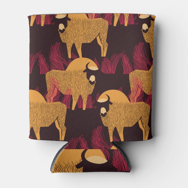 Enfriador De Latas Alta Grasa de Bison: Patrón de campo. (Anverso)