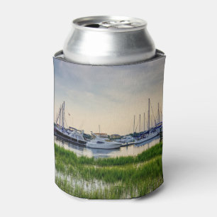 Enfriador De Latas Amanecer de los barcos del puerto de Charleston