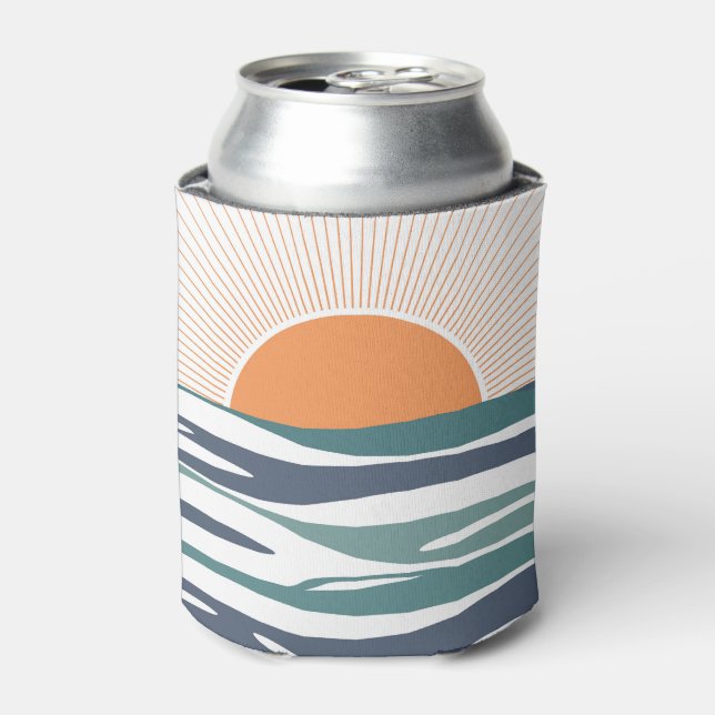 Enfriador De Latas Amanecer junto al mar (Lata Anverso)