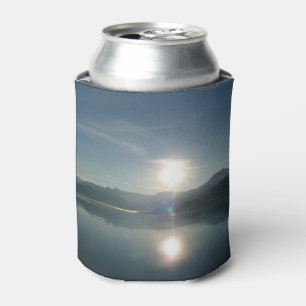 Enfriador De Latas Amanecer sobre el fiordo universitario Alaska Foto