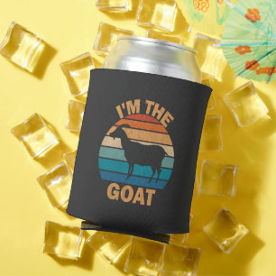 Enfriador De Latas Amante de cabras vintage retro soy la cabra