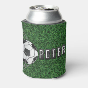 Enfriador De Latas Amante de fútbol de nombre personalizado