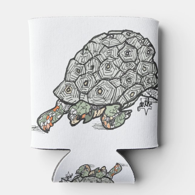 Enfriador De Latas Amante de la tortuga (Reverso)