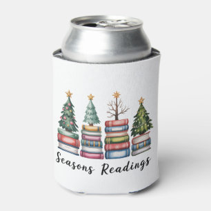 Enfriador De Latas Amante de libros de Navidad Profesor Leyendo Tempo