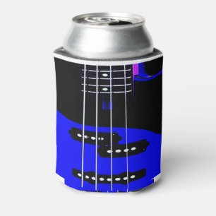 Enfriador De Latas Amante de música de guitarra azul eléctrica