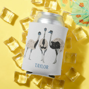 Enfriador De Latas Amantes de las aves de Emus Personalizados
