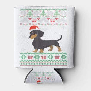 Enfriador De Latas Amantes divertidos de los perros Dachshund Santa H