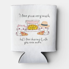 ENFRIADOR DE LATAS AMAR MUCHO A PIZZA, GATOS