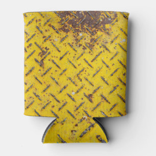 Enfriador De Latas Amarillo metálico: Textura de la placa de diamante