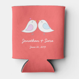 Enfriador De Latas Amas amorosas en rosa, Boda