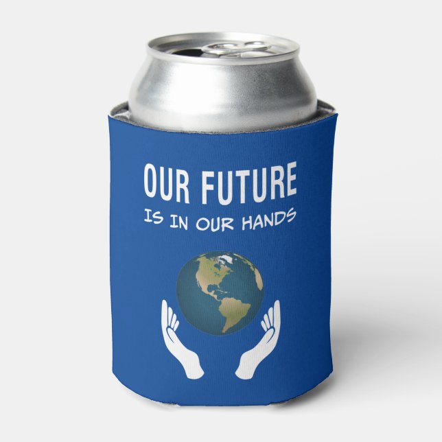 Enfriador De Latas Ambientalismo Nuestro Futuro Está En Nuestras Mano (Lata Anverso)