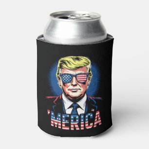 Enfriador De Latas América Trump 4 De Julio US Vintage Retro