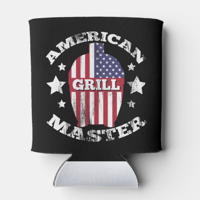 ENFRIADOR DE LATAS AMERICANO GRILL MASTER - BANDERA KAMADO USA (Reverso)