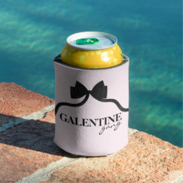 Enfriador De Latas Amigo de la banda Galentine Valentine Black Bow