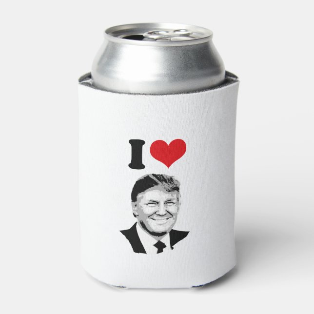 Enfriador De Latas Amo a Donald Trump (Lata Anverso)
