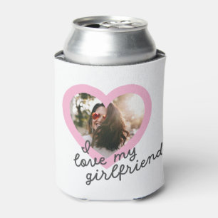 Enfriador De Latas Amo a mi Personalizado novia Pink Valentine Photo