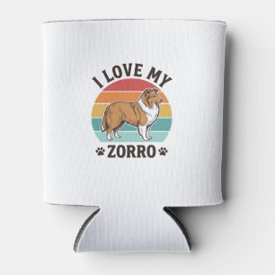 Enfriador De Latas Amo a mi Zorro Diseño Vintage Amante de los Perros