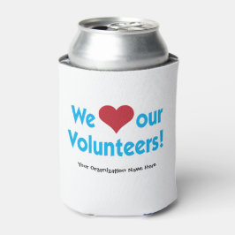 Enfriador De Latas Amo a nuestros voluntarios personalizado evento