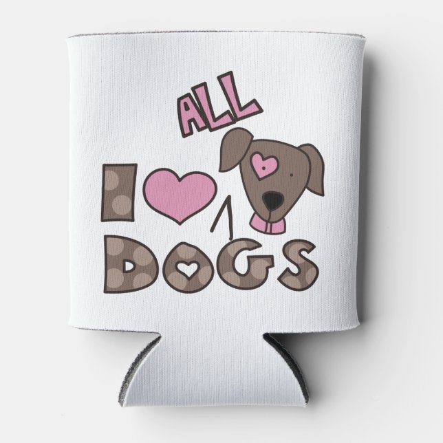 Enfriador De Latas Amo a todos los perros (Anverso)