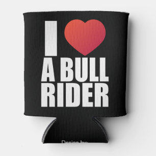 Enfriador De Latas Amo a un jinete de toros; vaquero; jinete de rodeo