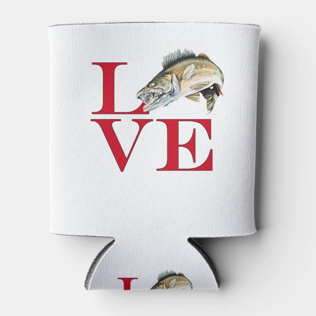 Enfriador De Latas Amo a Walleye (Anverso)