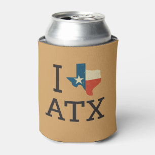 Enfriador De Latas Amo Austin Tejas I <3 ATX)