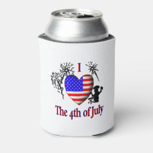 Enfriador De Latas Amo el cuatro de julio