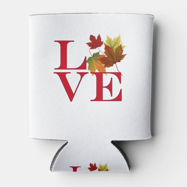 Enfriador De Latas Amo El Otoño (Anverso)