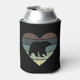 Enfriador De Latas Amo Los Osos Del Oso Negro Fan Oso Marrón