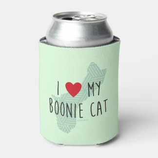 Enfriador De Latas Amo Mi Gato Boonie Verde)
