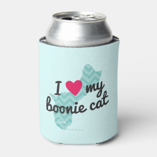 Enfriador De Latas Amo Mi Gato De Boonie Azul)
