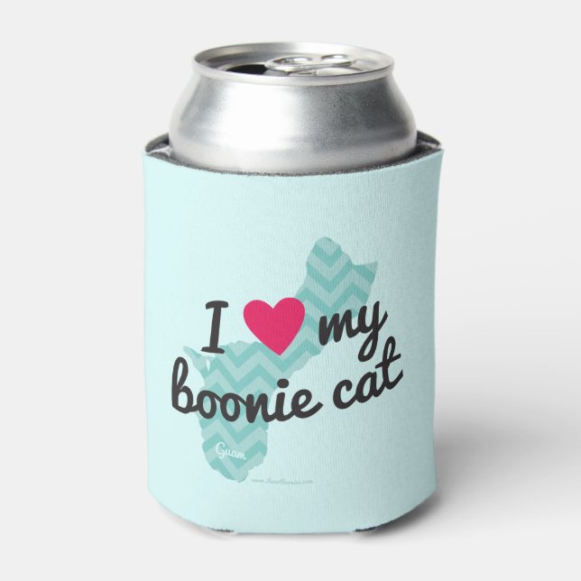 Enfriador De Latas Amo Mi Gato De Boonie Azul) (Lata Anverso)