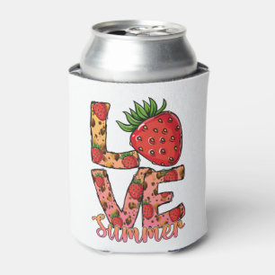 Enfriador De Latas Amor a la fresa suave   Vibes de verano