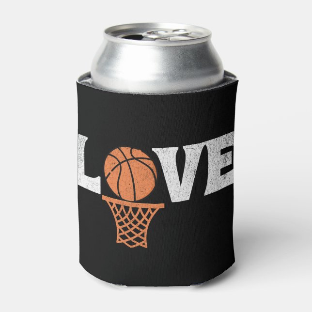 Enfriador De Latas Amor al básquetbol (Lata Anverso)
