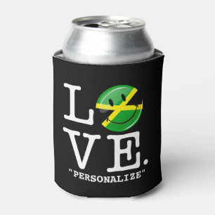 Enfriador De Latas Amor desde Jamaica Bandera sonriente