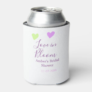 Enfriador De Latas Amor en flor corazón colorido nombre ducha de novi