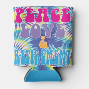 Enfriador De Latas Amor por la paz y jubilación con tinte de empate