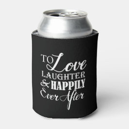 Enfriador De Latas Amor Risa Felices Para Siempre Boda