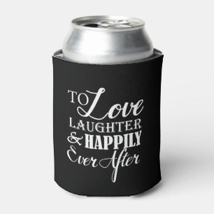 Enfriador De Latas Amor Risa Felices Para Siempre Boda
