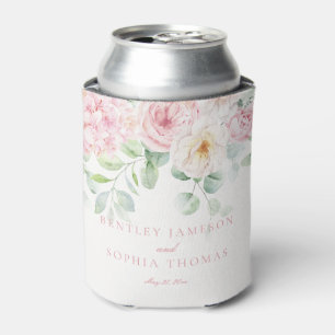 Enfriador De Latas Amor rosado en hidrangea floral de sangre favorece